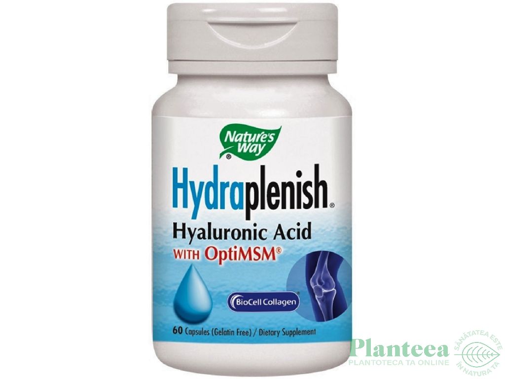 HydraPlenish hyaluronic acid plus MSM 60cps - NATURES WAY
