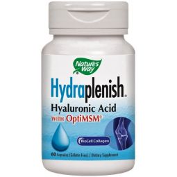 HydraPlenish hyaluronic acid plus MSM 60cps - NATURES WAY
