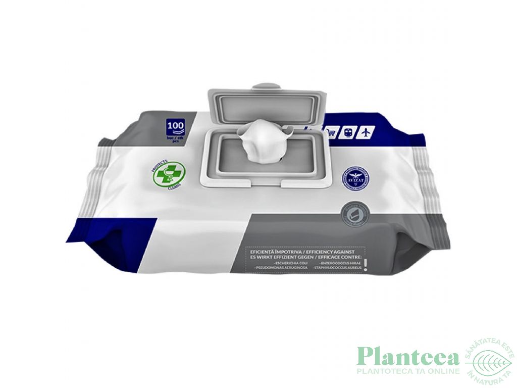 Servetele umede antibacteriene dezinfectante capac 100b - HYGIENIUM