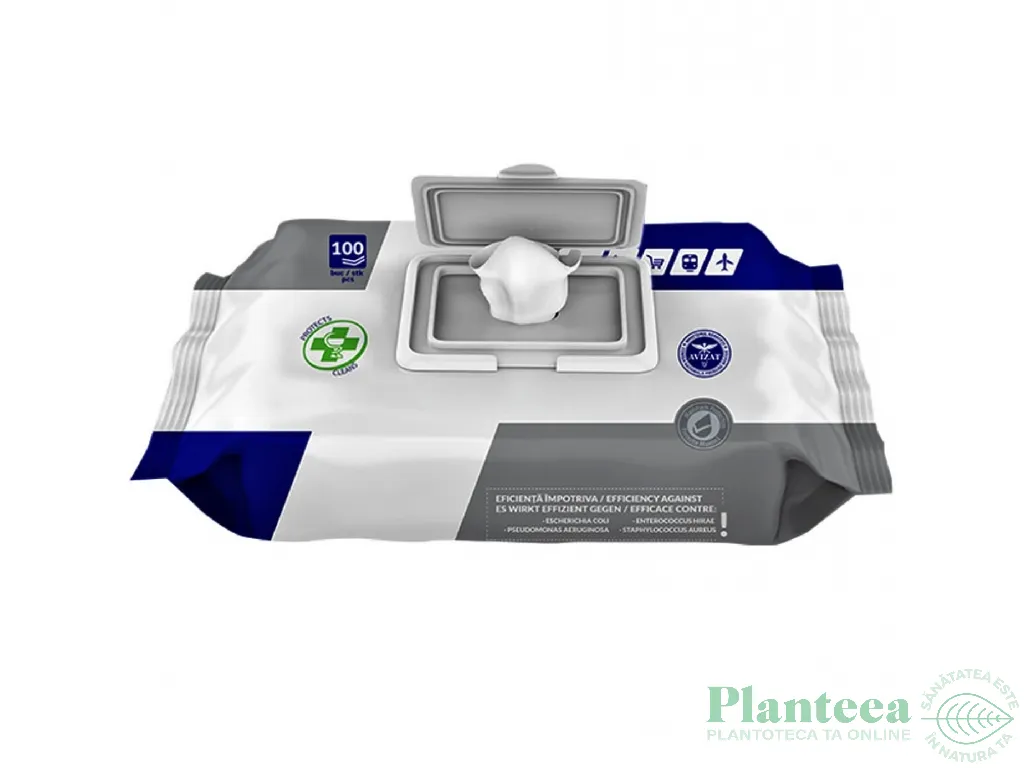Servetele umede antibacteriene dezinfectante capac 100b - HYGIENIUM