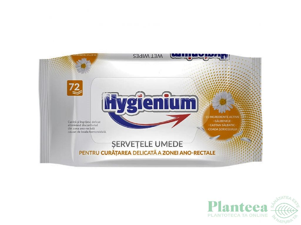 Servetele umede curatare zona ano rectala 72b - HYGIENIUM