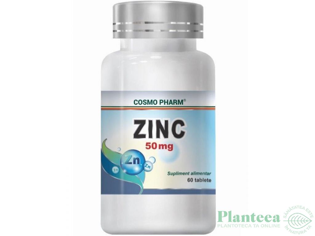 Zinc 50mg 60cp - COSMO PHARM