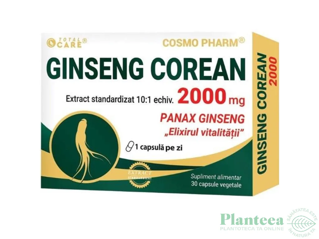 Ginseng coreean 2000mg 30cp - COSMO PHARM