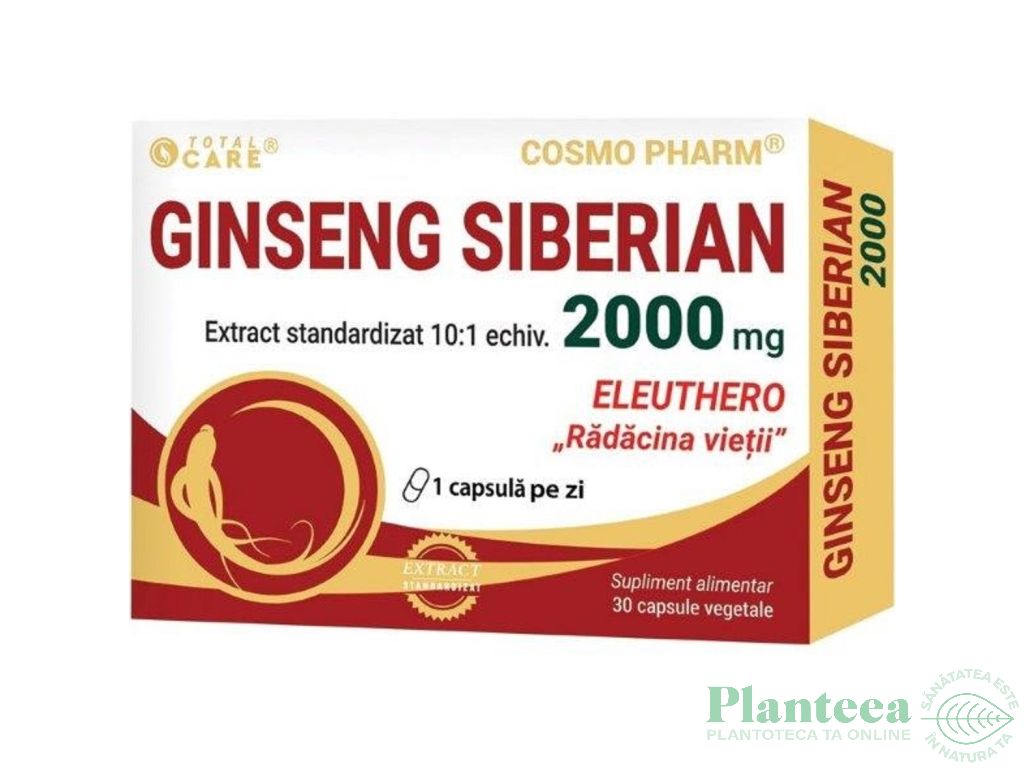 Ginseng siberian 2000mg 30cp - COSMO PHARM