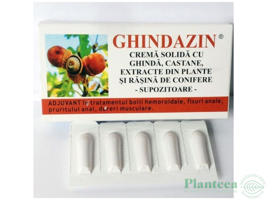 Supozitoare Ghindazin 10x1,5g - ELZIN PLANT