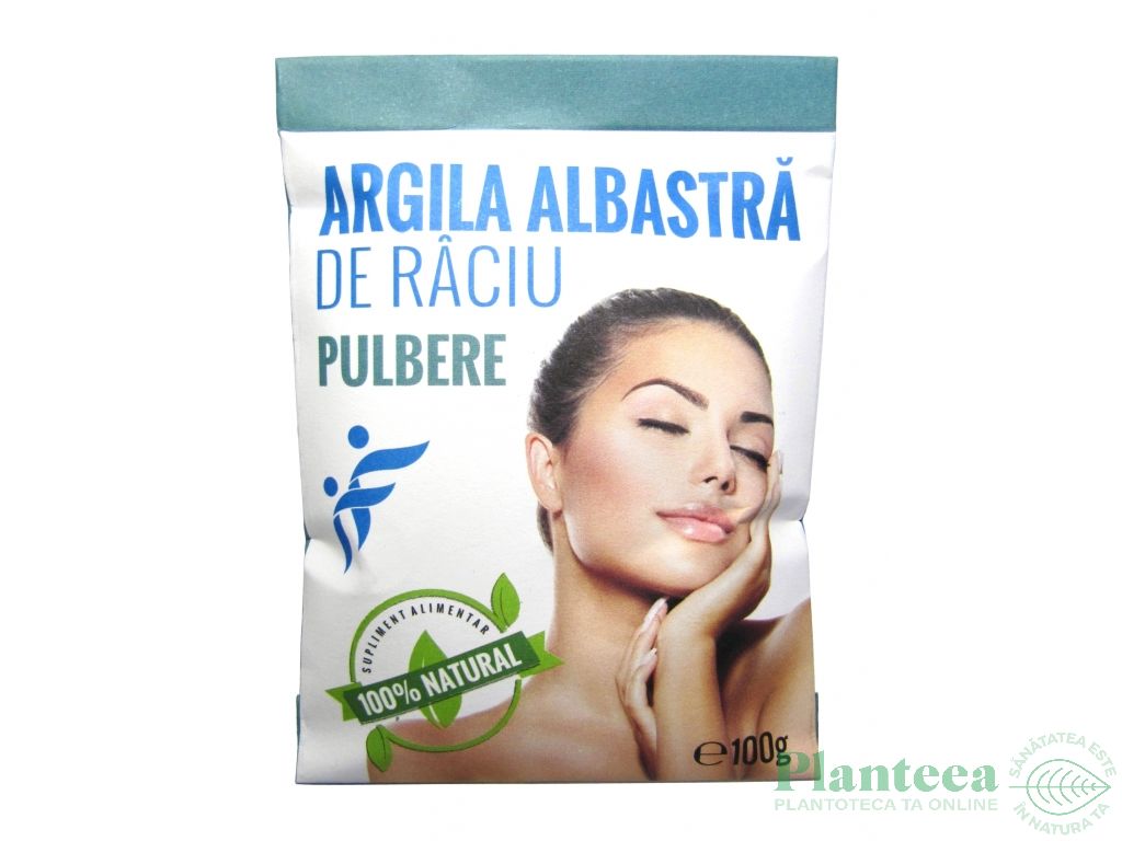 Argila albastra pulbere plic 1x100g - RACIU