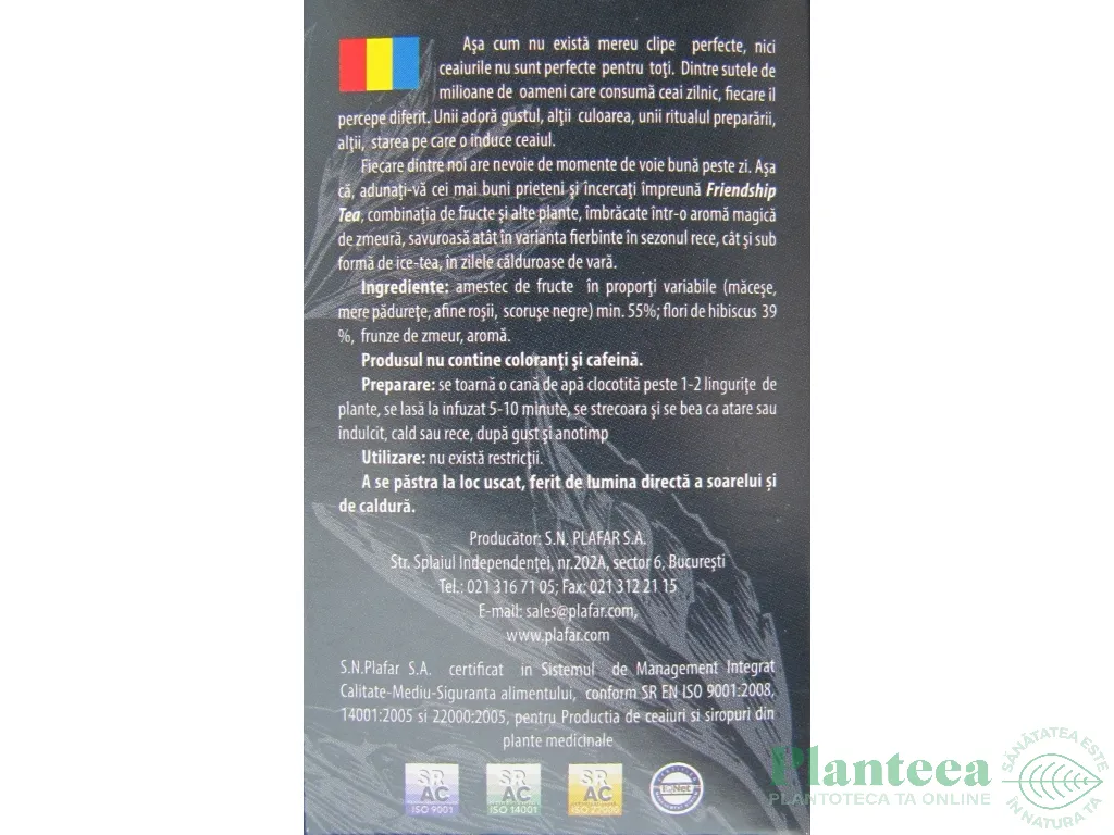 Ceai friendship Carpathian Mundi 70g - PLAFAR