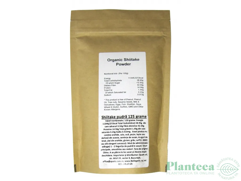 Pulbere shiitake 125g - EVERTRUST