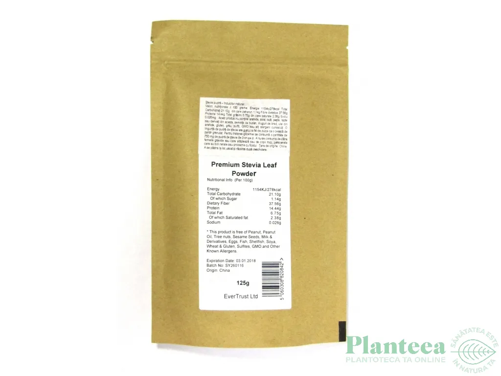Stevie indulcitor pulbere 125g - EVERTRUST