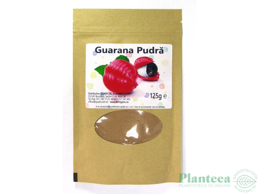 Pulbere guarana raw 125g - EVERTRUST