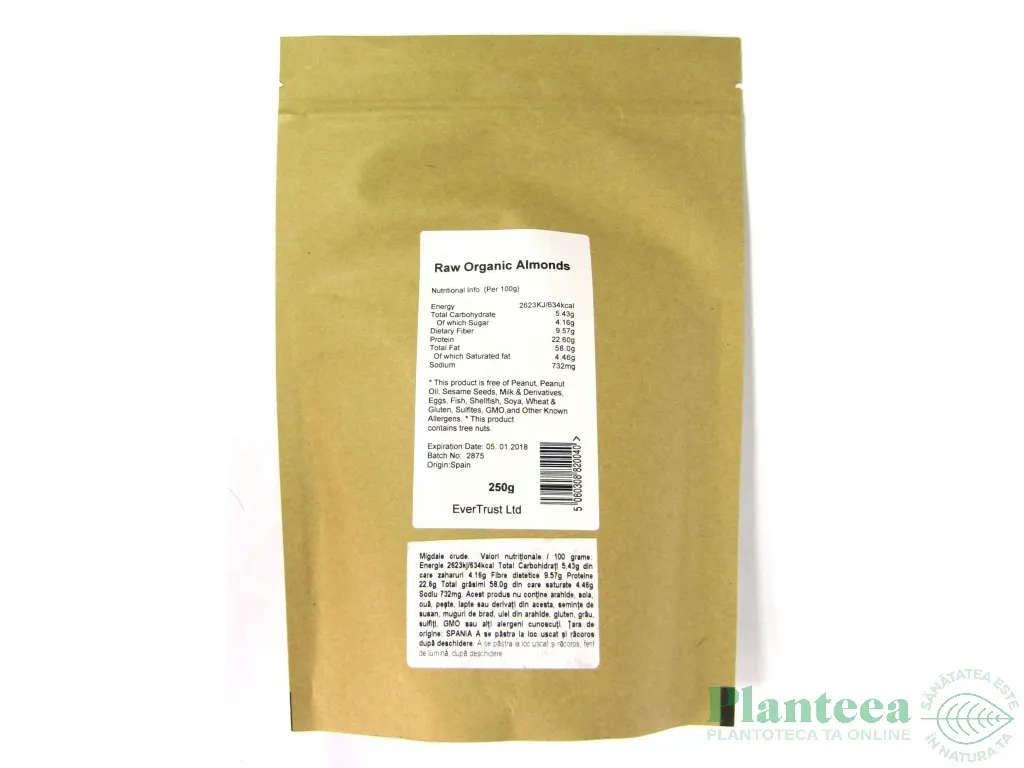 Migdale crude necojite 250g - EVERTRUST