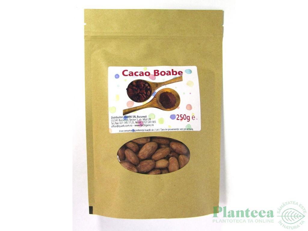 Cacao boabe raw organic 250g - EVERTRUST