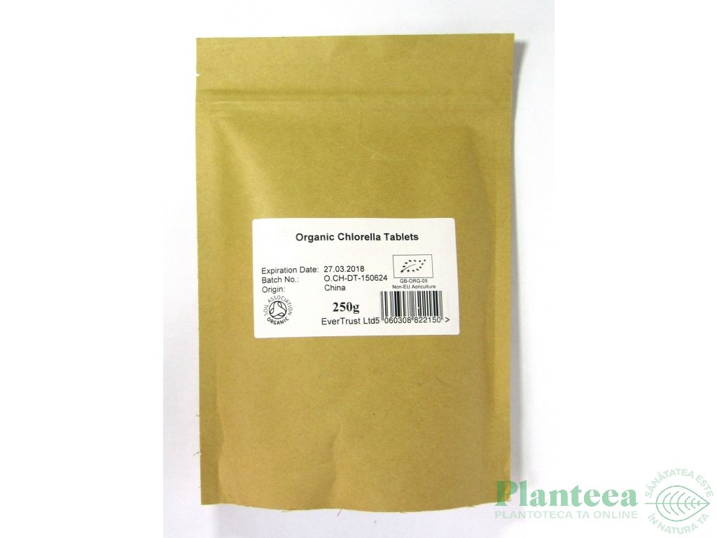 Chlorella organica tablete 250cp - EVERTRUST