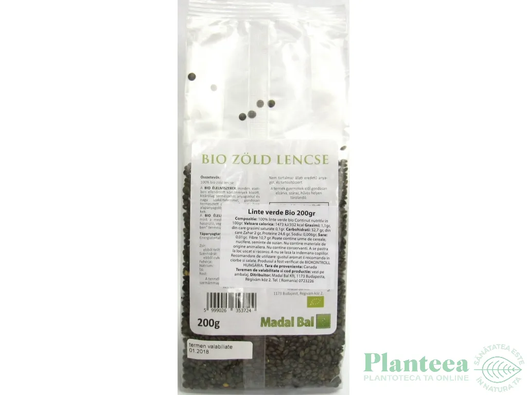 Linte verde boabe eco 200g - NATURPIAC