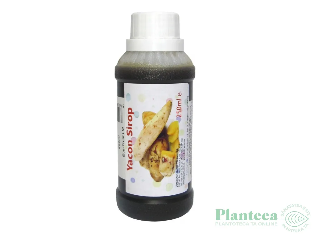 Indulcitor sirop yacon raw eco 250ml - EVERTRUST