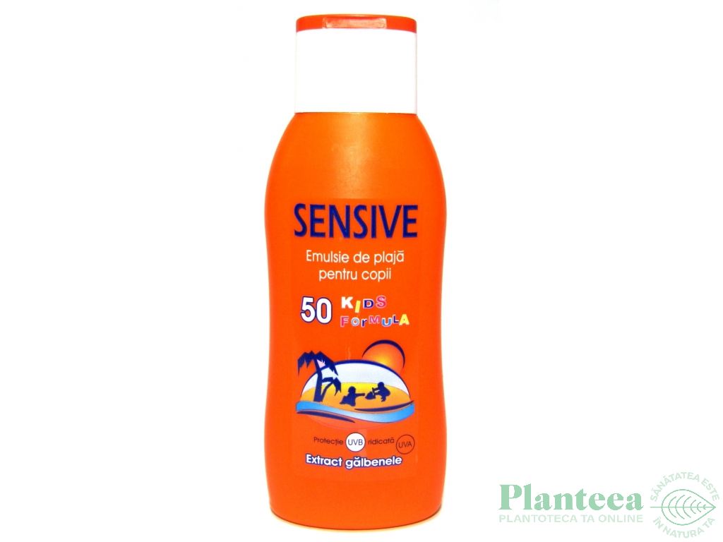 Emulsie plaja copii spf50 galbenele 250ml - SENSIVE