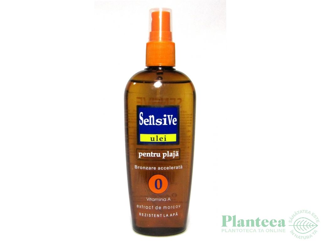 Ulei plaja accelerare bronz spf0 morcov 150ml - SENSIVE