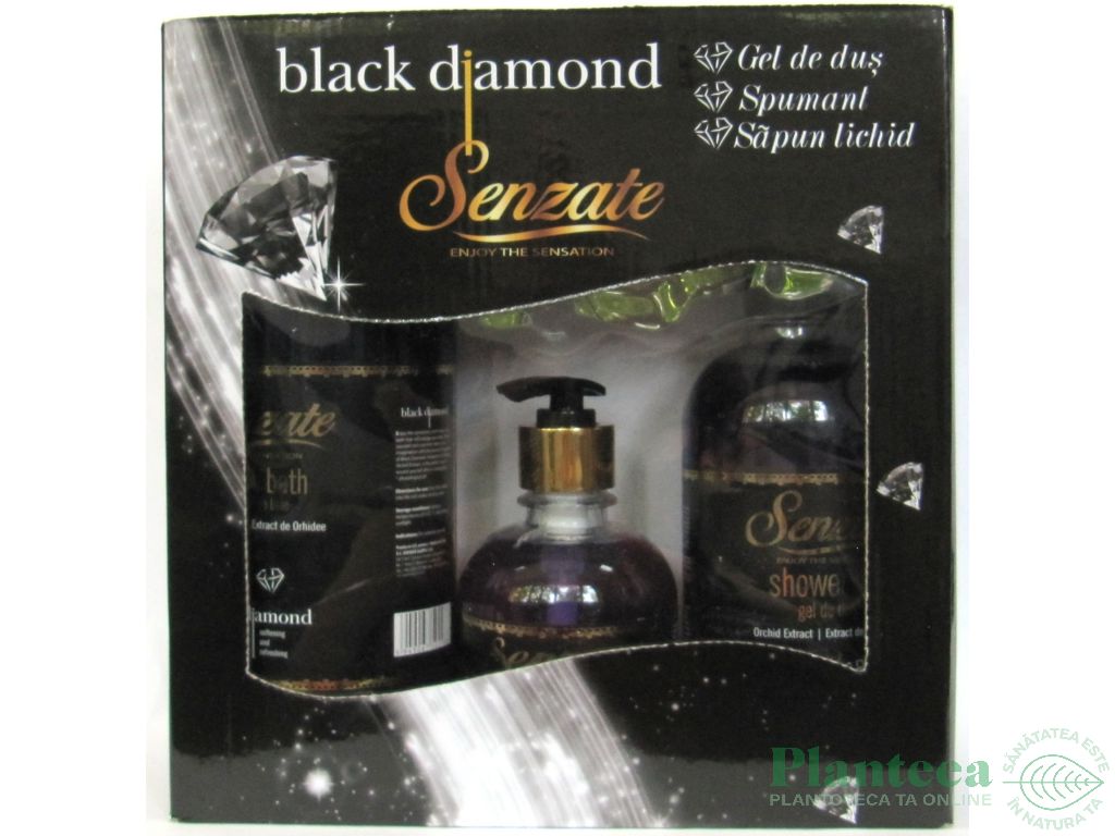Caseta cadou Black Diamond [gel dus+spumant+sapun lichid] 3b - SENZATE