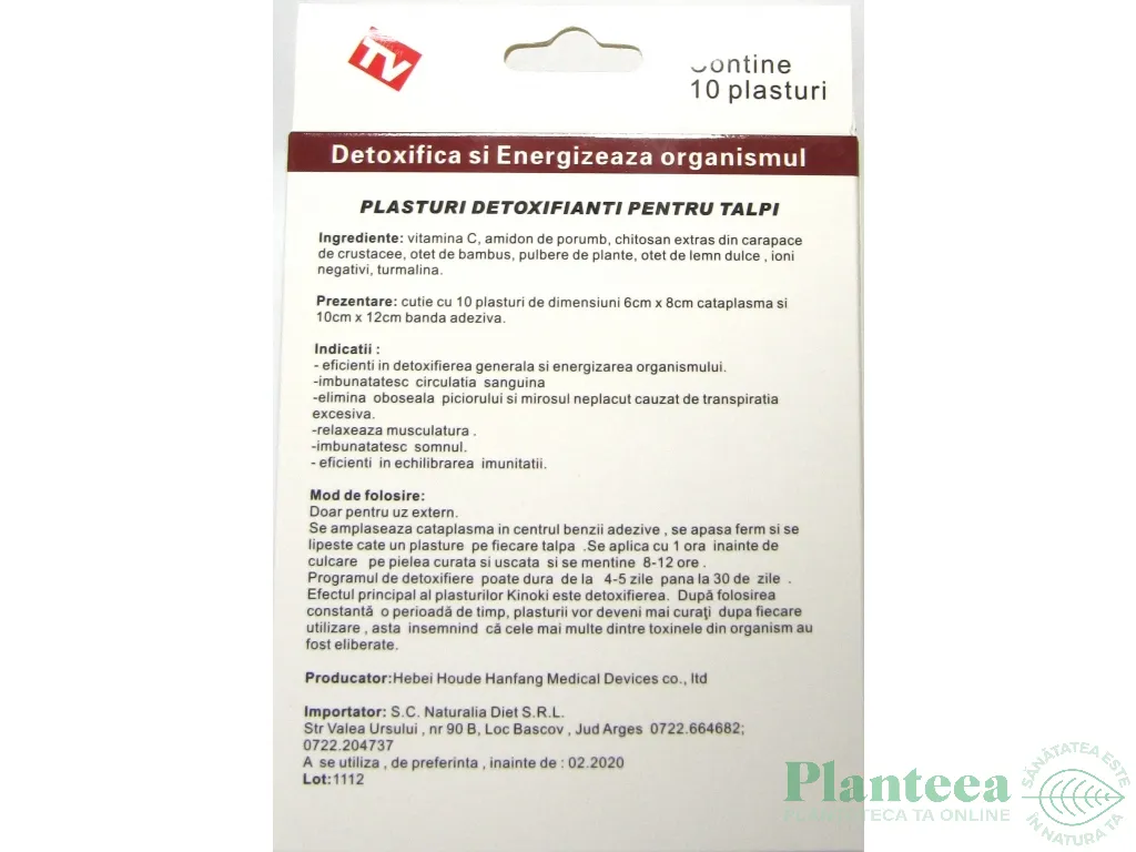 Plasturi detoxifiere Kinoki 10b - BAIYI PHARMACY