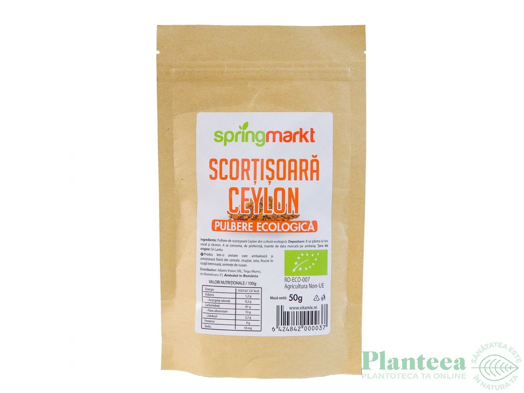 Condiment scortisoara ceylon macinata eco 50g - SPRINGMARKT