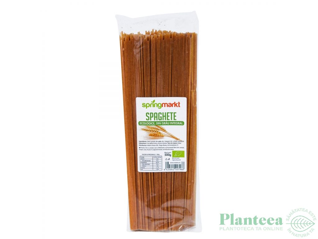 Paste spaghete grau integral eco 500g - SPRINGMARKT