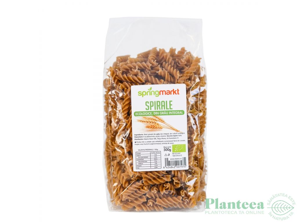 Paste spirale grau integral eco 500g - SPRINGMARKT