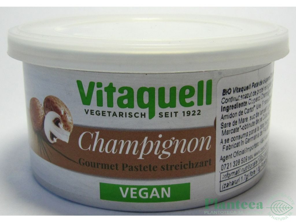 Pate vegetal ciuperci champignon eco 125g - VITAQUELL