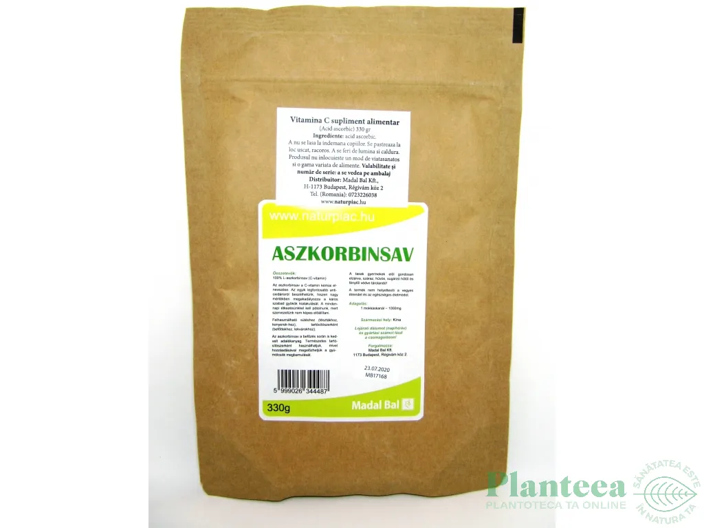 Acid ascorbic pulbere 330g - NATURPIAC