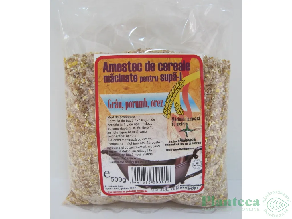 Amestec cereale macinate pt supa eco 500g - NATURALIA