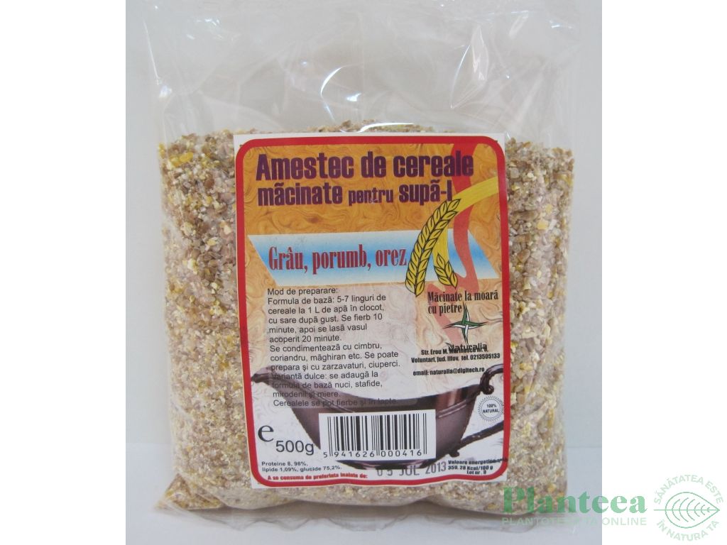 Amestec cereale macinate pt supa eco 500g - NATURALIA