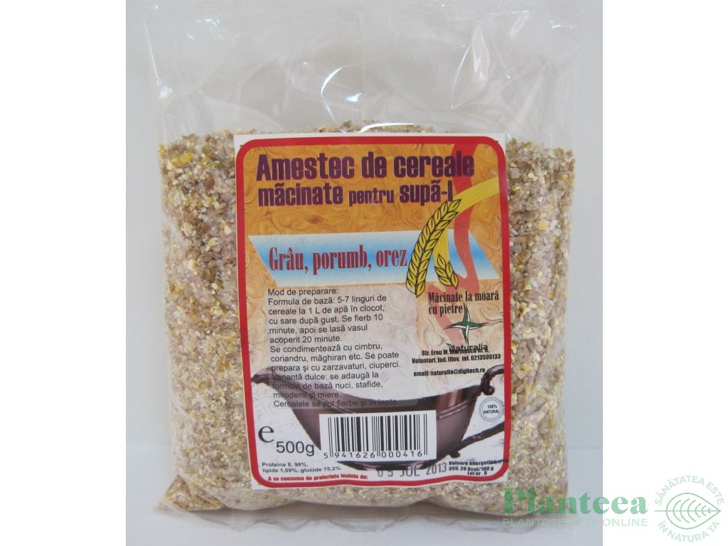 Amestec cereale macinate pt supa eco 500g - NATURALIA