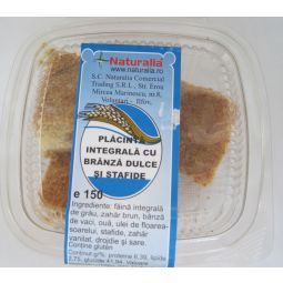 Placinta integrala branza dulce stafide 150g - NATURALIA