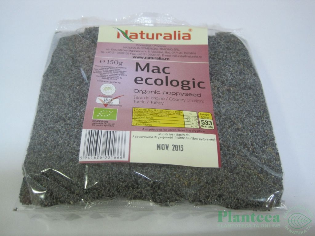 Seminte mac eco 150g - NATURALIA