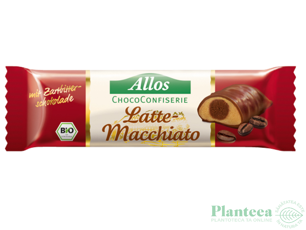 Baton ciocolata lapte umplutura cafea eco 35g - ALLOS