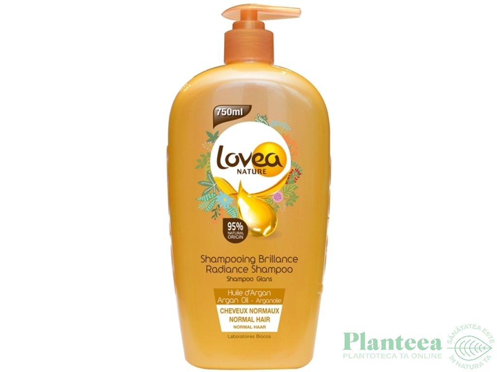 Sampon stralucire ulei argan 750ml - LOVEA