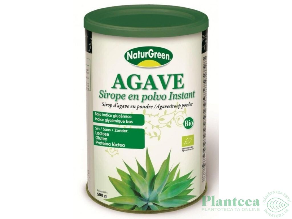 Pulbere sirop agave bio 500g - NATURGREEN