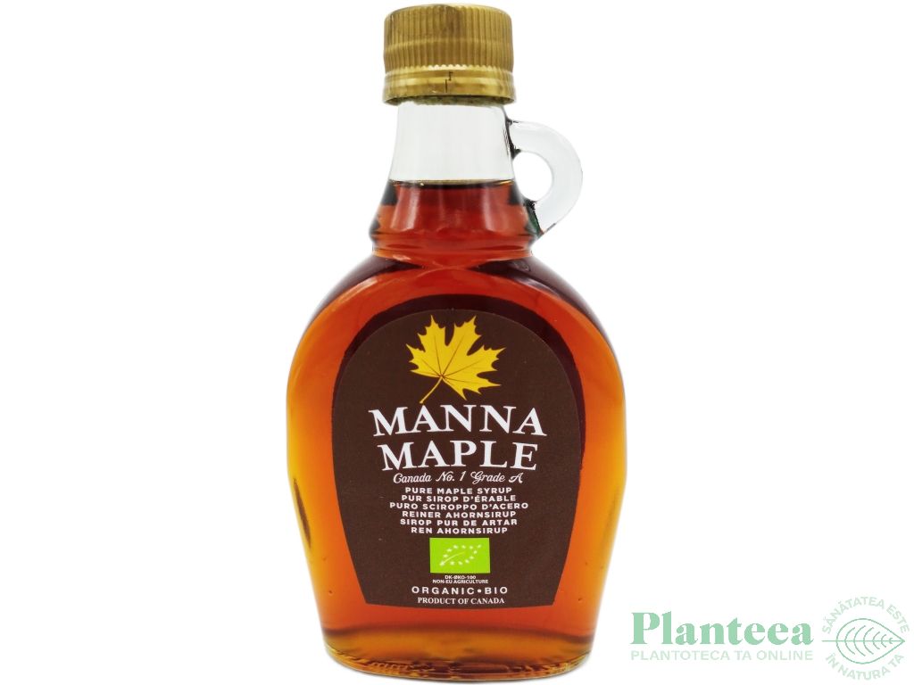 Indulcitor sirop artar grad A pur bio 250g - MANNA MAPLE