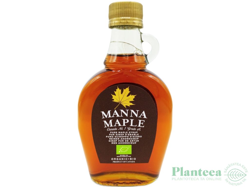 Indulcitor sirop artar grad A pur bio 330g - MANNA MAPLE