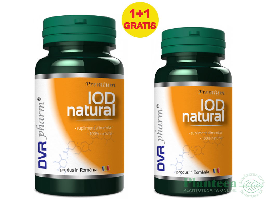 Pachet Iod natural 60+30cps - DVR PHARM