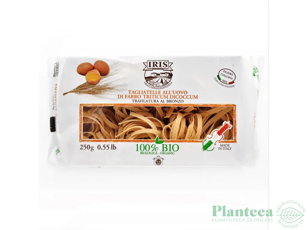 Paste tagliatelle cuib spelta cu ou eco 250g - IRIS BIO