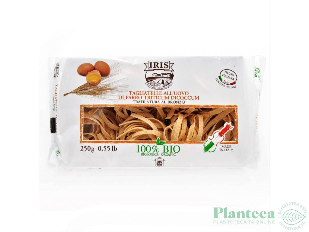 Paste tagliatelle cuib spelta cu ou eco 250g - IRIS BIO