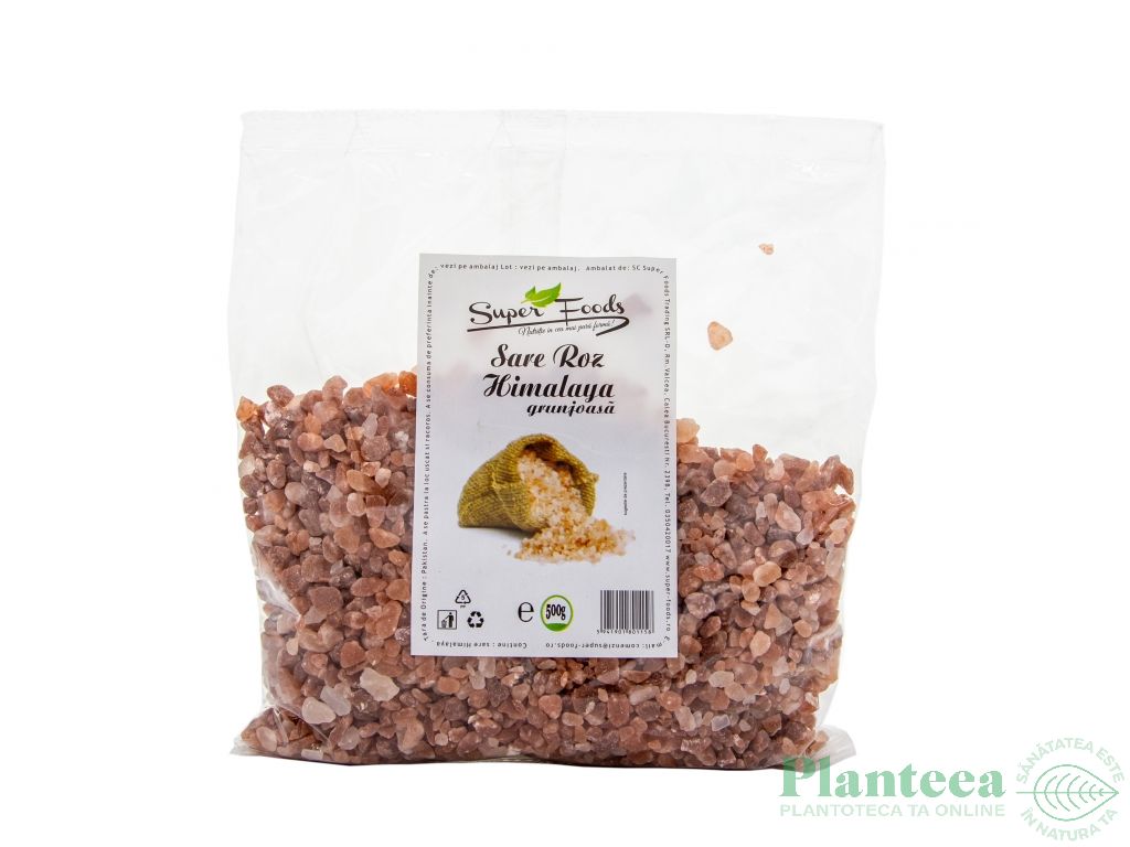 Sare roz grunjoasa Himalaya 500g - SUPERFOODS