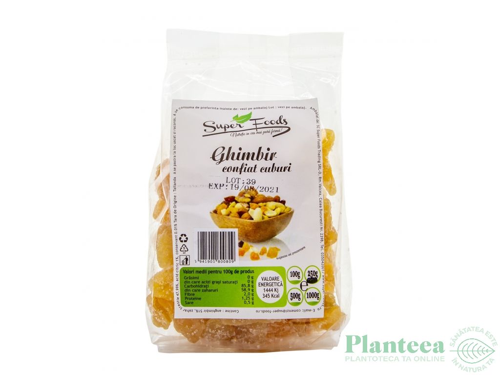 Ghimbir confiat bucati 250g - SUPERFOODS