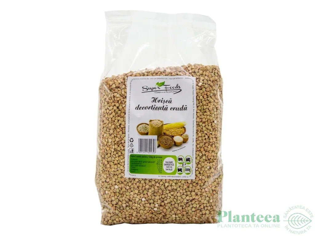 Hrisca cruda decorticata boabe 1kg - SUPERFOODS