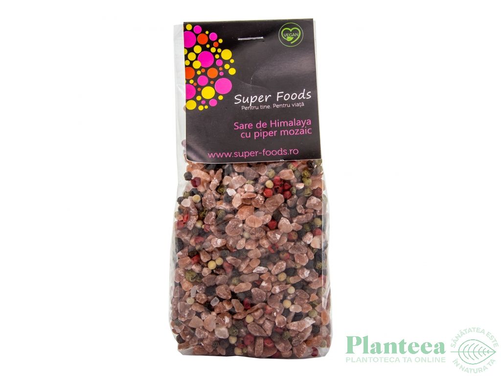 Sare roz fina Himalaya piper mozaic 300g - SUPERFOODS