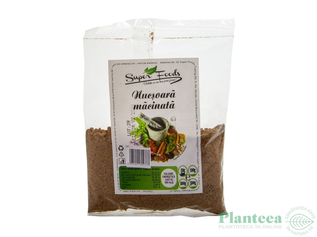 Condiment nucsoara macinata 50g - SUPERFOODS