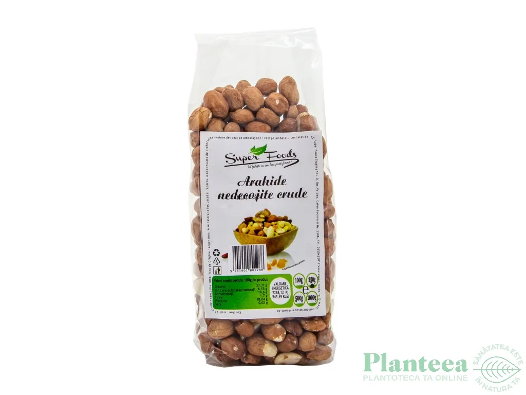 Arahide crude nedecojite 250g - SUPERFOODS