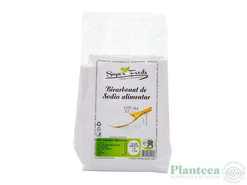 Bicarbonat sodiu 500g - SUPERFOODS