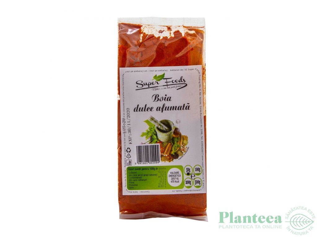 Condiment boia dulce afumata 50g - SUPERFOODS