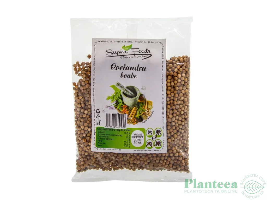 Condiment coriandru boabe 50g - SUPERFOODS